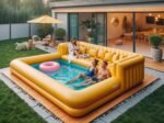 Canapé gonflable modulable pour piscine – Forme personnalisable – Idéal pour la détente en extérieur
