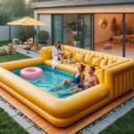 Canapé gonflable modulable pour piscine – Forme personnalisable – Idéal pour la détente en extérieur