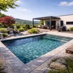 Kit piscine Luxe bloc polystyrène 7 x 3 x 1.50 m : avec liner pierre de bali