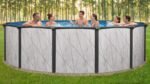 Piscine ronde Del Rey 18 pi x 52 po – Inclut un liner bleu et un skimmer traversant – Image 11