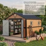 Abri de jardin extérieur de grande taille avec fenêtres verrouillables – idéal pour le jardin, la cour, la terrasse ou comme poulailler. – Image 5