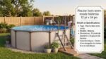 Piscine hors terre ronde Melenia de 12 pi x 54 po – Dotée de margelles supérieures couleur bronze métallisé – Image 6