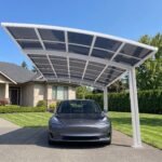 X-metal Carport autoportant aluminium 15m² polycarbonate gris anthracite 300x500cm