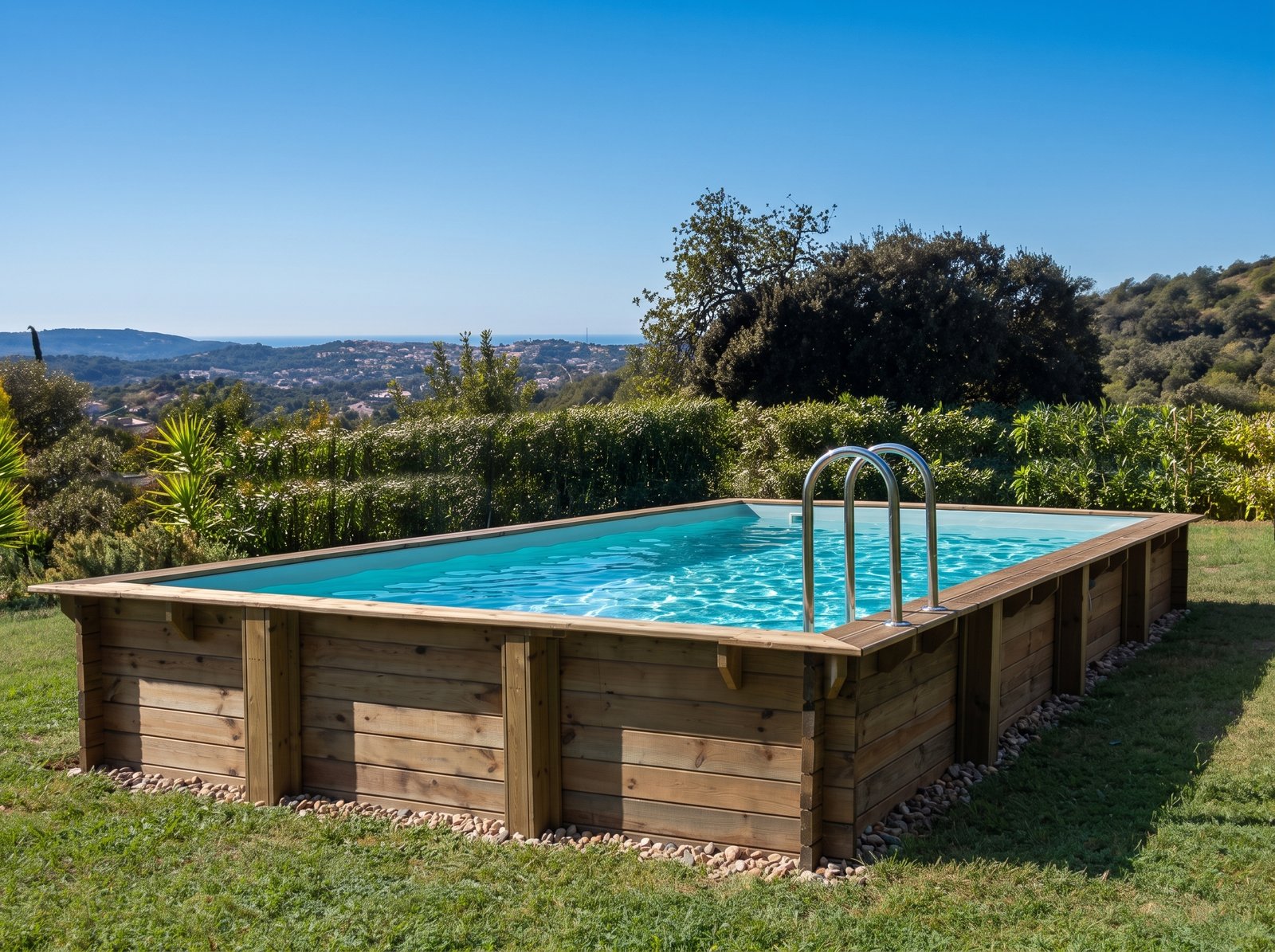 Same_pool_image_4k_2K_202607131925 Habitat & Jardin Piscine bois en kit rectangle " Tampa 145 " - 7.20 x 4.20 x 1.44 m – Image 1
