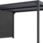 Pergola bioclimatique Habrita PER36R30RBIW en aluminium 10,80m2 toit écru ouverture manuel