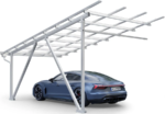 Carport solaire extensible Spg5-A avec 12 panneaux solaires et gouttière – Image 2