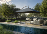 Pininfarina Parasol luxe déporté 3 x 3 m gris – Image 2