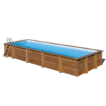 GRE Piscine bois rectangulaire Mint 1010 x 418 x H 146 cm
