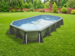 Kit de piscine semi-enterrée à monter soi-même, forme grecque, 12 x 24 pi