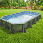 Kit de piscine semi-enterrée à monter soi-même, forme grecque, 12 x 24 pi