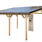 Carport solaire en bois 16 m²