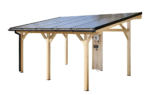 Carport solaire en bois 16 m²