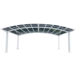 Carport double 30m² en aluminium laqué Blanc et polycarbonate transparent EAGLE – Image 4