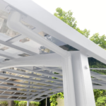 Carport double 30m² en aluminium laqué Blanc et polycarbonate transparent EAGLE – Image 5