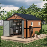 Abri de jardin extérieur de grande taille avec fenêtres verrouillables – idéal pour le jardin, la cour, la terrasse ou comme poulailler. – Image 10