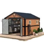 Abri de jardin extérieur de grande taille avec fenêtres verrouillables – idéal pour le jardin, la cour, la terrasse ou comme poulailler.