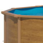 Piscine hors sol acier ovale 9,15 x 4,55 x 1,32 m aspect bois OSMOSE – Image 4