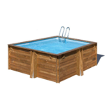 GRE Piscine bois Carra 3,05 x 3,05 x 1,19 m