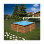 GRE Piscine bois Carra 3,05 x 3,05 x 1,19 m – Image 3