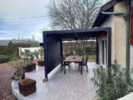 Pergola bioclimatique Habrita PER36R30RBIW en aluminium 10,80m2 toit écru ouverture manuel – Image 4