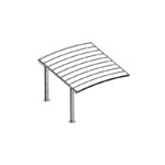 X-metal Carport autoportant aluminium 15m² polycarbonate gris anthracite 300x500cm – Image 10