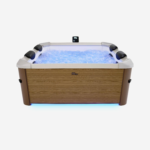 Mspa Spa rigide 6 places hydromassages. 4 coussins avec housse de protection. OSLO AMBER – Image 2