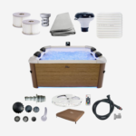 Mspa Spa rigide 6 places hydromassages. 4 coussins avec housse de protection. OSLO AMBER – Image 3