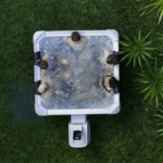 Mspa Spa rigide 6 places hydromassages. 4 coussins avec housse de protection. OSLO AMBER – Image 5