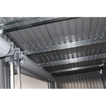 Garage double 637x513cm en acier galvanisé gris anthracite avec portes enroulables – Image 7