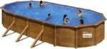 Piscine acier Mauritius 5x3x1,32m ovale aspect bois – Image 2