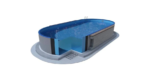 Piscine en acier enterrée et semi-enterrée ovale Ibiza paroi 0,6 mm avec liner – Image 11