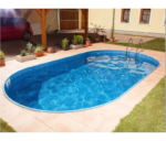 Piscine en acier enterrée et semi-enterrée ovale Ibiza paroi 0,6 mm avec liner – Image 5
