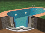 Piscine en acier enterrée et semi-enterrée ovale Ibiza paroi 0,6 mm avec liner – Image 3