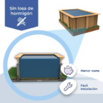 Piscine en bois Gre Sunbay Lemon – Image 4