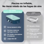 Piscine pliable de 3 m pour enfants et animaux – Modèle robuste, résistant à l'usure et sans gonflage – Idéal pour les jeux d'eau en extérieur l'été – Image 7