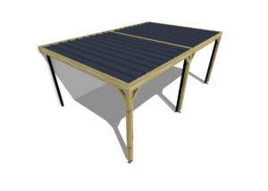 Ma Pergola Bois Carport bois • • adossée • sens largeur • livraison comprise - 6m x 4m – Image 3
