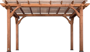 Backyard Discovery Pergola En Bois 305 X 426 cm Abri de Terrasse Autoportant Pour Le Jardin