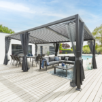 Hespéride Pergola Avila Graphite - 6 x 3,5 m - Aluminium traité époxy