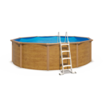 Piscine hors sol acier ronde Ø 4,55 x 1,20 m aspect bois CANYON – Image 2
