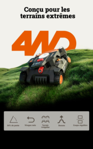Robot tondeuse Worx Vision Cloud 4WD wr340e 600m² – Image 5