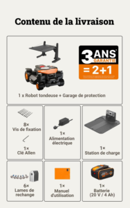 Robot tondeuse Worx Vision Cloud 4WD wr340e 600m² – Image 7