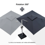 Pininfarina Parasol luxe déporté 3 x 3 m gris – Image 5