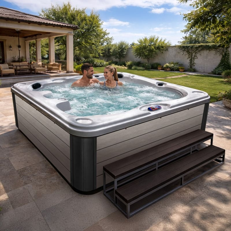 download (26) Spa American Spas Premium en acrylique pour 7 personnes avec banquette, 40 jets, ozonateur et réchauffeur de 5,5 kW – Image 1