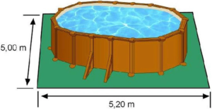 GRE Piscine acier Gré aspect bois Pacific ovale Dimension – Image 5