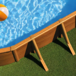 GRE Piscine acier Gré aspect bois Pacific ovale Dimension – Image 3