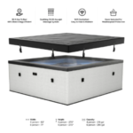 Spa gonflable carré en mousse Wave Garda pour 4 à 6 personnes – Image 6