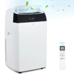 Climatiseur portable 14 000 BTU, unité de refroidissement 3-en-1 sur pied avec ventilateur et déshumidificateur, télécommande et mode nuit.