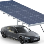 Carport solaire extensible Spg5-A avec 12 panneaux solaires et gouttière