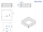 Piscine bois rectangle Maldives 3.20 X 3.20 X 1.24 M – Image 6