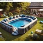 Canapé gonflable commercial personnalisé pour piscine, transat flottant portable pour fête - Canapé – Image 2